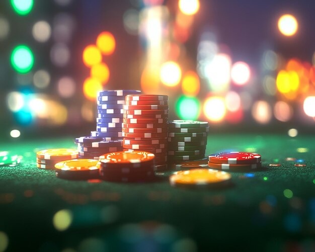 Mobile phone displaying Casino Hold'em game interface